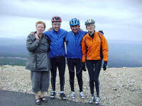 Harlinde, Peter, Stijn & Els op de Ventoux,31-05-08